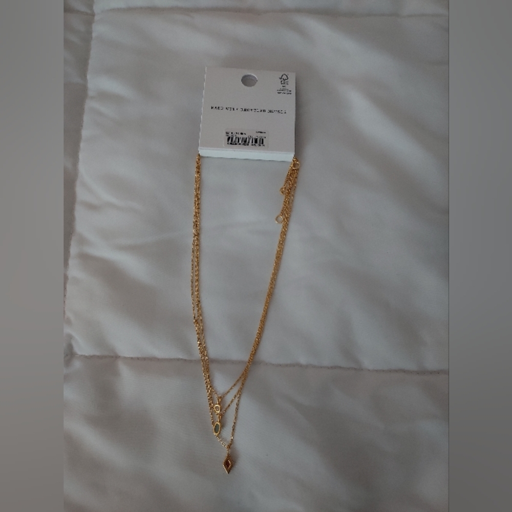 NWT Madewell Stone Collection ring & necklace set, ring sz 7 - Picture 8 of 8
